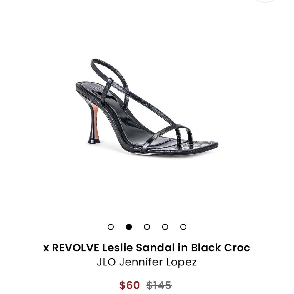 X REVOLVE LESLIE SANDAL IN BLACK CROC
